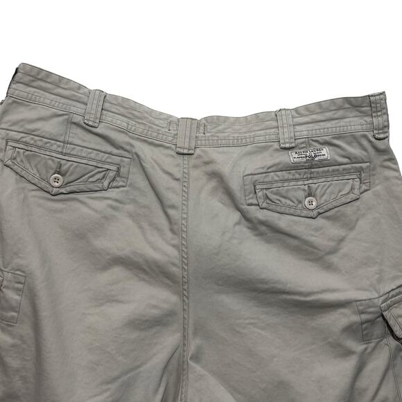 Polo Ralph Lauren Men‎ Cargo Shorts 42 Beige Outdoor Utility Rugged Hike Classic - Picture 4 of 11